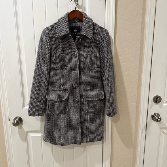 Mossimo Supply Co. Black and White Pea Coat - Picture 1 of 11